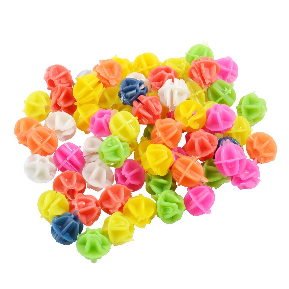 sourcing map Bike Bicycle Spoke Colorful 0.55" Dia Plastic Beads Decor 94 Pcs