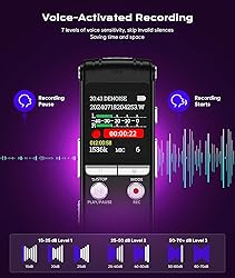64GB Digital Voice Recorder: ZIPCIDE 4800 Hours