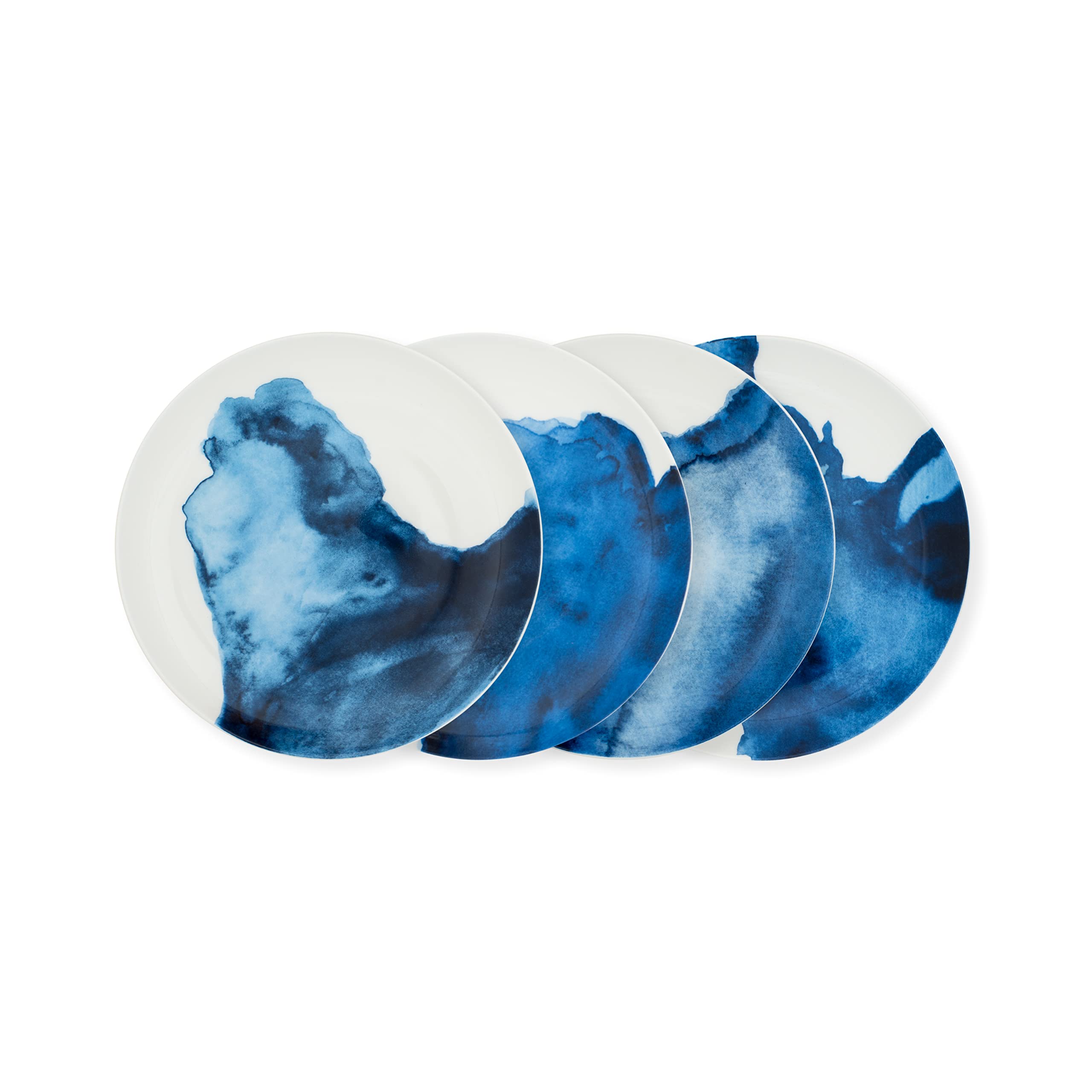 Rick Stein Coves of Cornwall - 4 Piece Side Plate Set - 21cm Diameter - Dining Set Featuring Beautiful Designs of Tableware Inspired by The Land and Seascape of Cornwall.