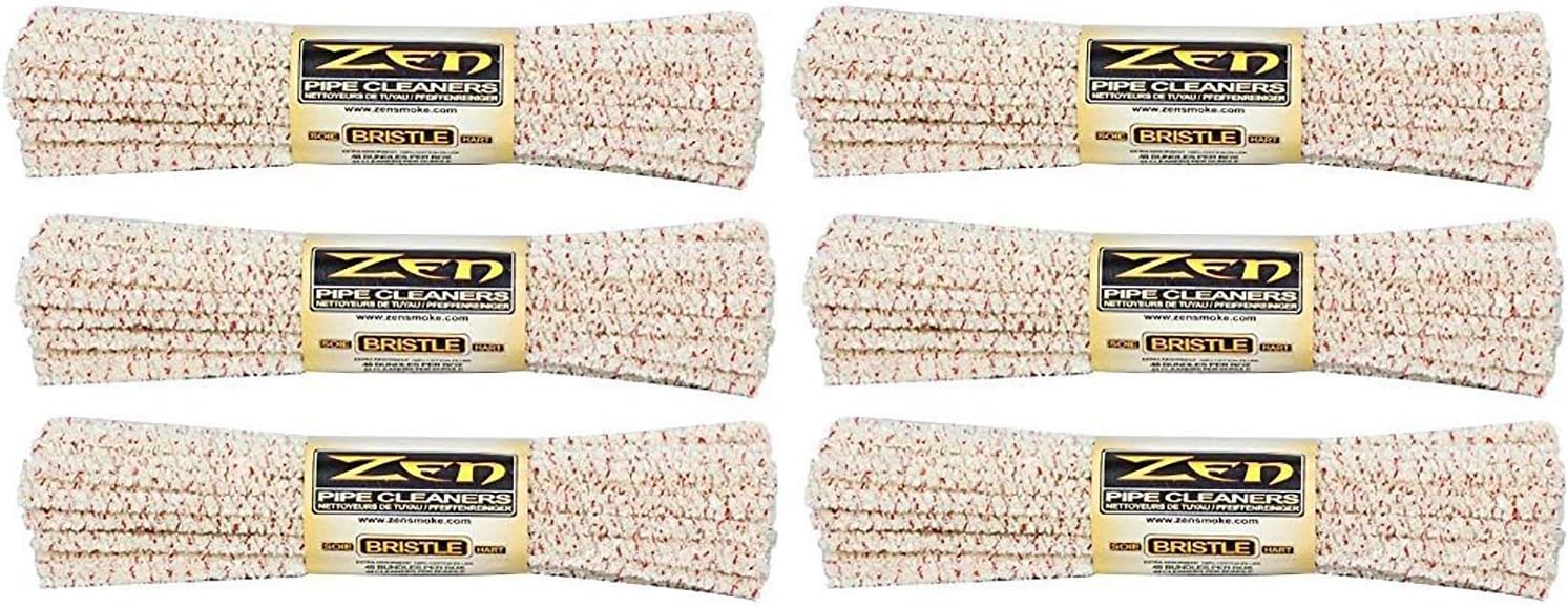 Zen Bundles Zen Pipe Cleaners Hard Bristle, 132 Count (2 Pack),White