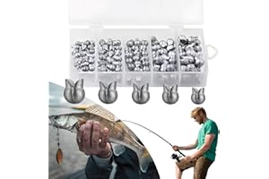 MYTOAU 150pcs Fishing Weights Sinkers, Drop Shot Weight,Fishing Sinkers,5 Sizes Split Shot Fishing Weights Detachable Fishing