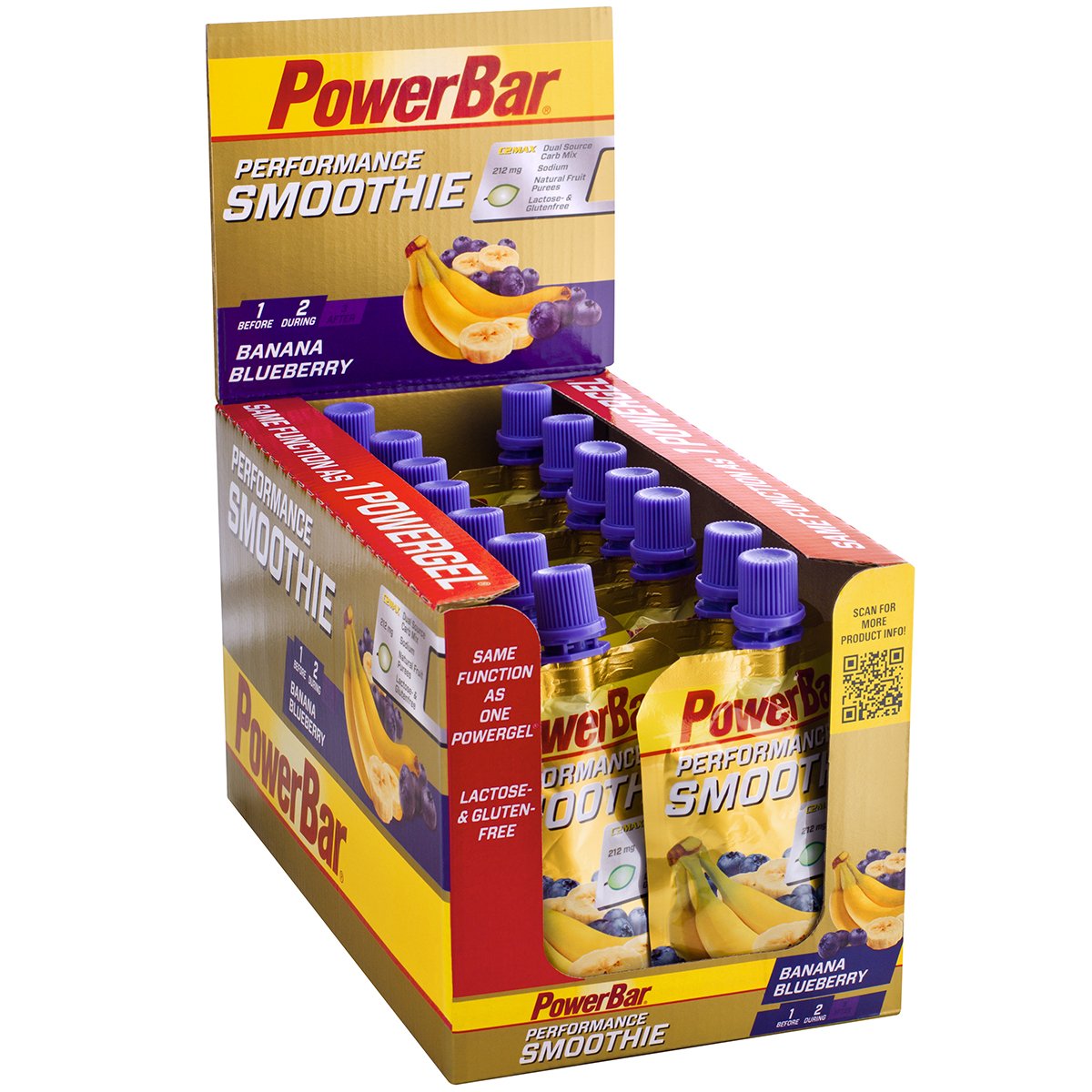 Powerbar Performance Smoothie Gels (Pack of 12) - Apricot Peach, 90 g