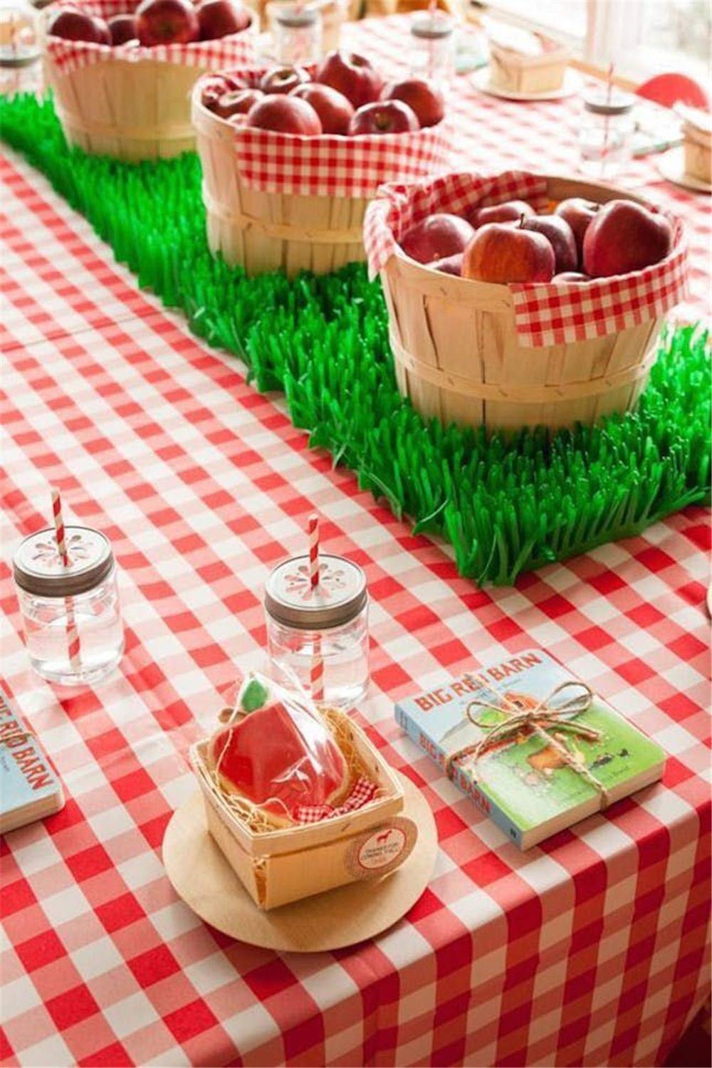 Fchui Gingham Table Cloths 100 Polyester Spillproof Rectangle Tablecloths Indoor Outdoor Camping Picnic Rectangular Table Cloth 60 X 104 Blue 4 Pack Patio Furniture Covers Kolhergroup Table Covers