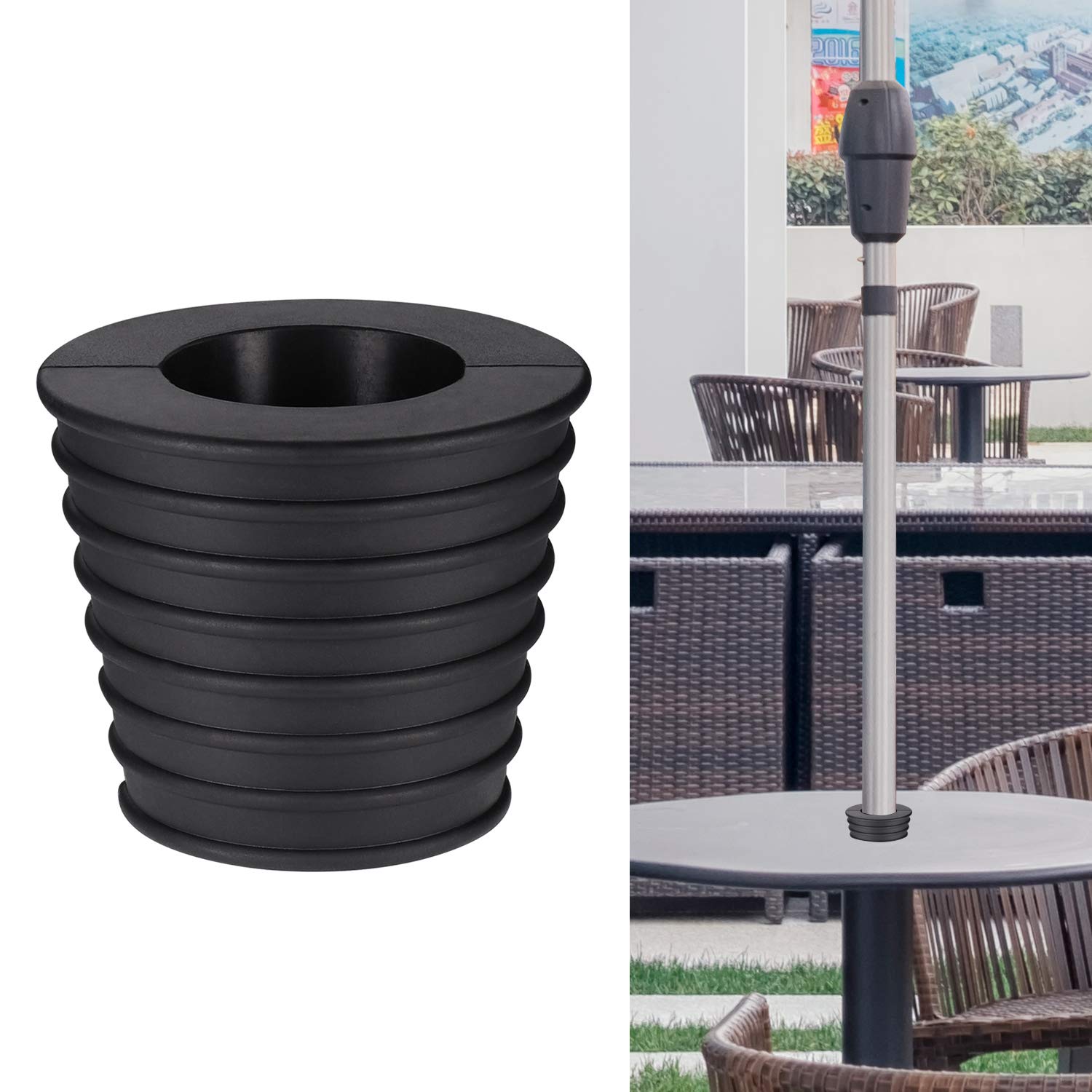 Zocipro Umbrella Cone Wedge Base Parasol Stand, Patio Umbrella Cone Plug, for Table Hole in Patio,or Keep Stability Table Umbrella Hole Opening or Parasol Base Stand, Fits 1.5" Umbrella