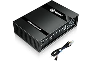 AINAVI Car Audio Digital Signal Processor - DSP Car Equalizer Built-in Amplifier with 4-Channel Input, 8-Channel Output, 31-Band Graphic Equalizers Android Cable Kit