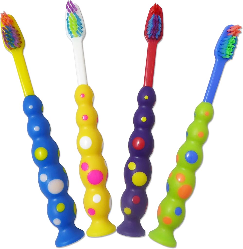 Dental Aesthetics 4 Childrens Toothbrushes Kids Manual Brightly Coloured