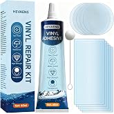 HEVAENS Air Mattress Patch Kit, Heavy Duty Inflatable Patch Repair Kit 60ml | Clear Waterproof Vinyl Repair for Blow Up Beds, Bounce Houses, Inflatable Pools, Swimming Rings, Pool Liners, Hot Tubs, Tents