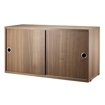 String Hangeschrank Mit Schiebeturen Walnuss Bxhxt 78x42x30cm