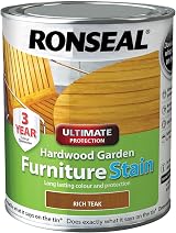 Ronseal Hardwood Furniture Stain Rich Teak 750ml - 3 Year Protection view 2