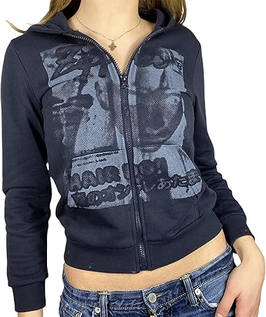 y2k oversized zip up hoodie