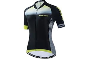 JPOJPO Women's Cycling Jersey, Pro Team Summer Short Sleeve MTB Bicycle Clothing, Comfortable Quick Dry