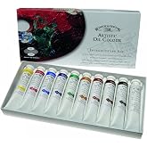 Winsor &amp; Newton Artists' Oil Colour Paint Introductory Set, Ten 21ml Tubes, Crimson,Yellow,Green, 0.7 Fl Oz (Pack of 10)