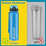 OLDLEY 1L Sports Water Bottle with Straw Time Markings Leakproof BPA Free view 3