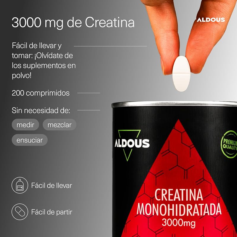 Creatina Monohidratada 3000 mg - 200 comprimidos - Creatina monohidrato