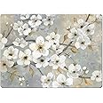 Cala Home Blossoms Decorative Hardboard Cork Back Tabletop Placemats 4 Pack Manufactured in The USA Heat Tolerant and Easily Wipes Clean
