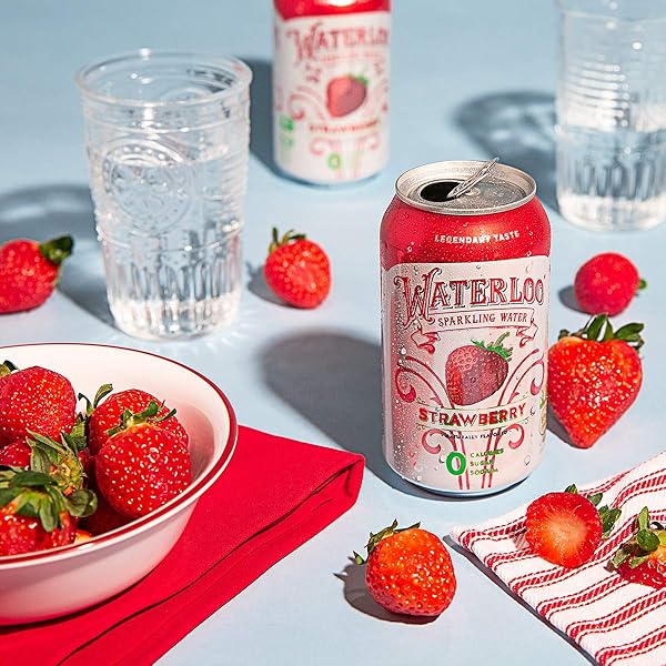 WATERLOO SPARKLING WATER WATERLOO STRAWBERRY SPARKLING WATER, 12 FL OZ
