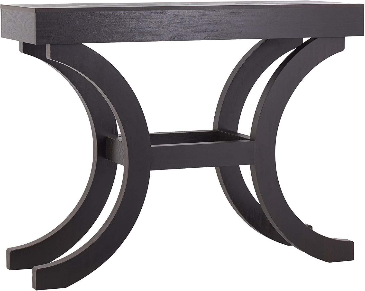 ioHOMES Desi Curved Console Table, One Size, Espresso