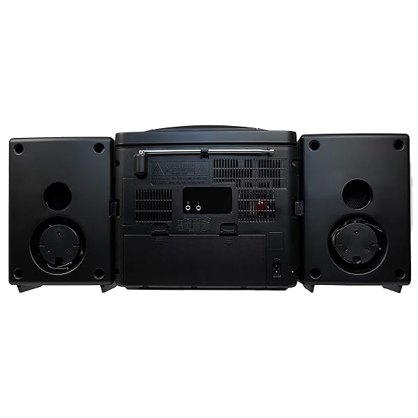 SUPERSONIC BLACK EDITION VINTAGE BLUETOOTH STEREO SYSTEM HOME MUSIC AUDIO SYSTEM,CD/MP3 PLAYER,AM/FM RADIO,DUAL CASSETTE PLAYER/REC USB INPUTS,DETACHABLE SPEAKERS,AC/DC,(REMOTE INCLUDED)MATTE BLACK