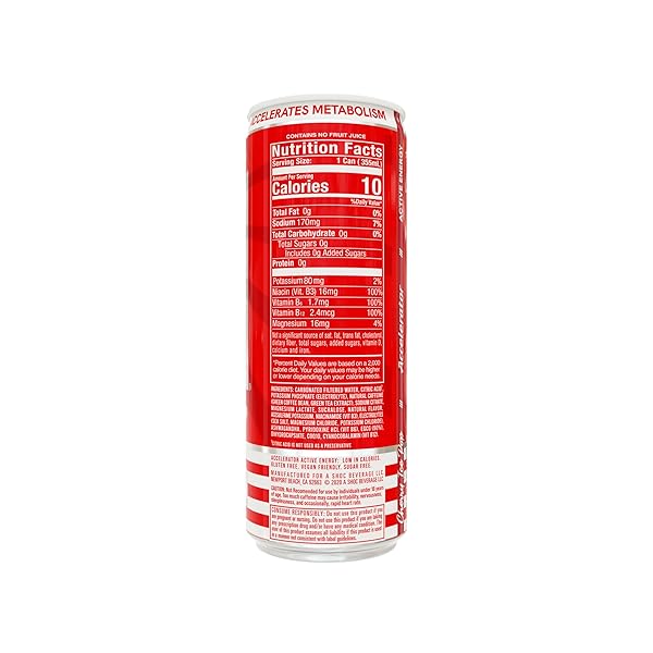 A SHOC ACCELERATOR CHERRY ICE POP ENERGY DRINK, 12 FL OZ CAN
