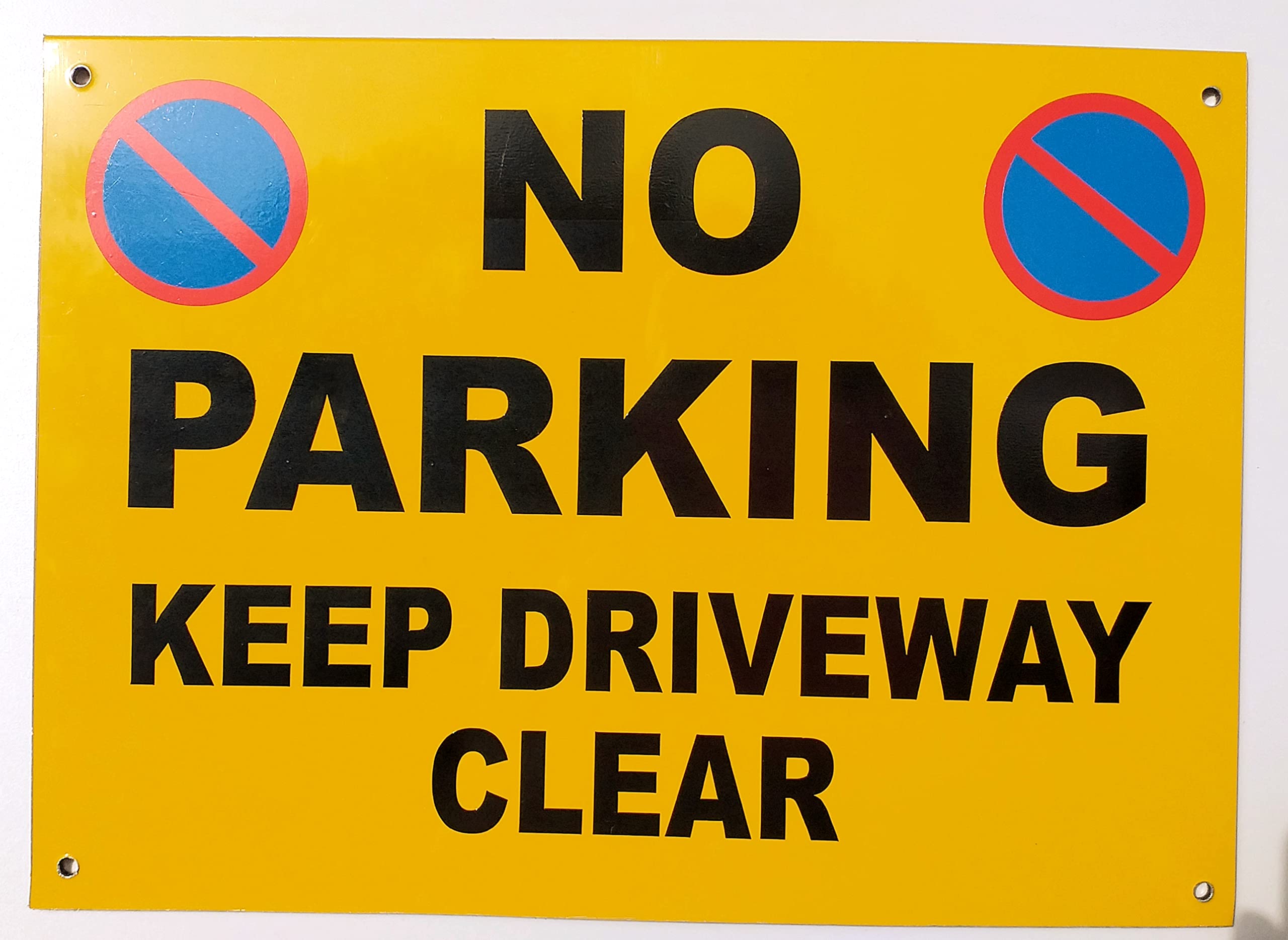 No Parking Sign Driveway GATE AT Any TIME 24hour Access A4 A3 Black Foamex or MetalVarious Signs Pre Drilled Holes (A4DriveMetal)