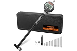 BOBOVAV Digital Dial Bore Gauge Set, High Precision Measures 2-6 inch/0.0005" Includes Self-Centering Dial Bore Gauge with Ca