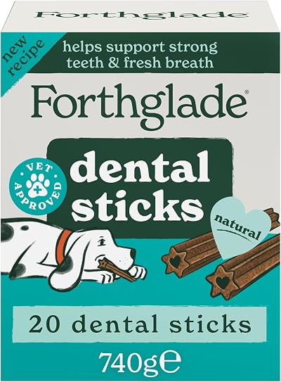 Forthglade Natural Dog Dental Sticks 4 x 185g Plant Based Grain Free