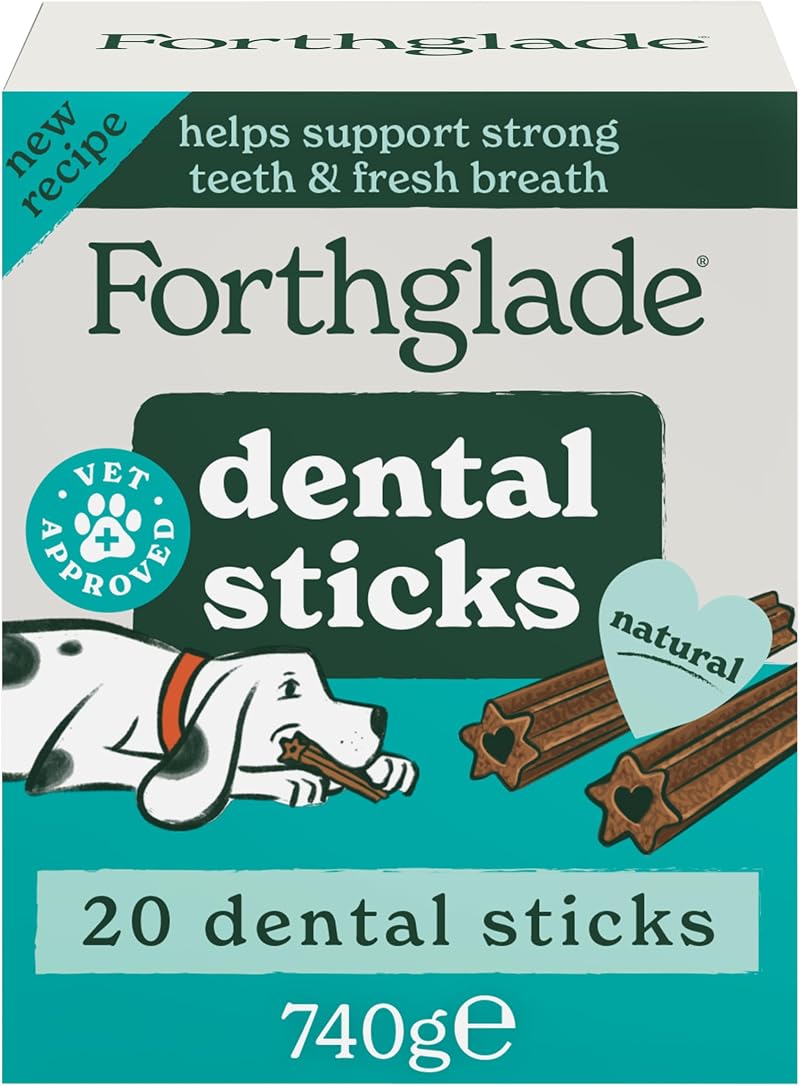 Forthglade Natural Dog Dental Sticks 4 x 185g Plant Based Grain Free