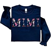 Regamor Embroidery Mimi Sweatshirts For Women Gift Sweatshirt From Grandkids Mimi Flower Grandma Gift Mothers Christmas