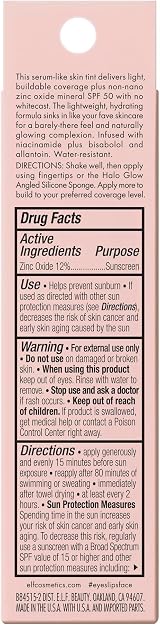 e.l.f. Halo Glow Skin Tint SPF 50 Light Buildable Coverage 18 Shades view 2