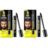 The Beard Club 1 Day Temporary Beard Dye for Men - Black Beard, Mustache &amp; Eyebrow Color for a Fuller, Well-Defined Look, Water &amp; Sweat Resistant, Up to 30 Applications, 0.3 fl oz (Pack of 2)