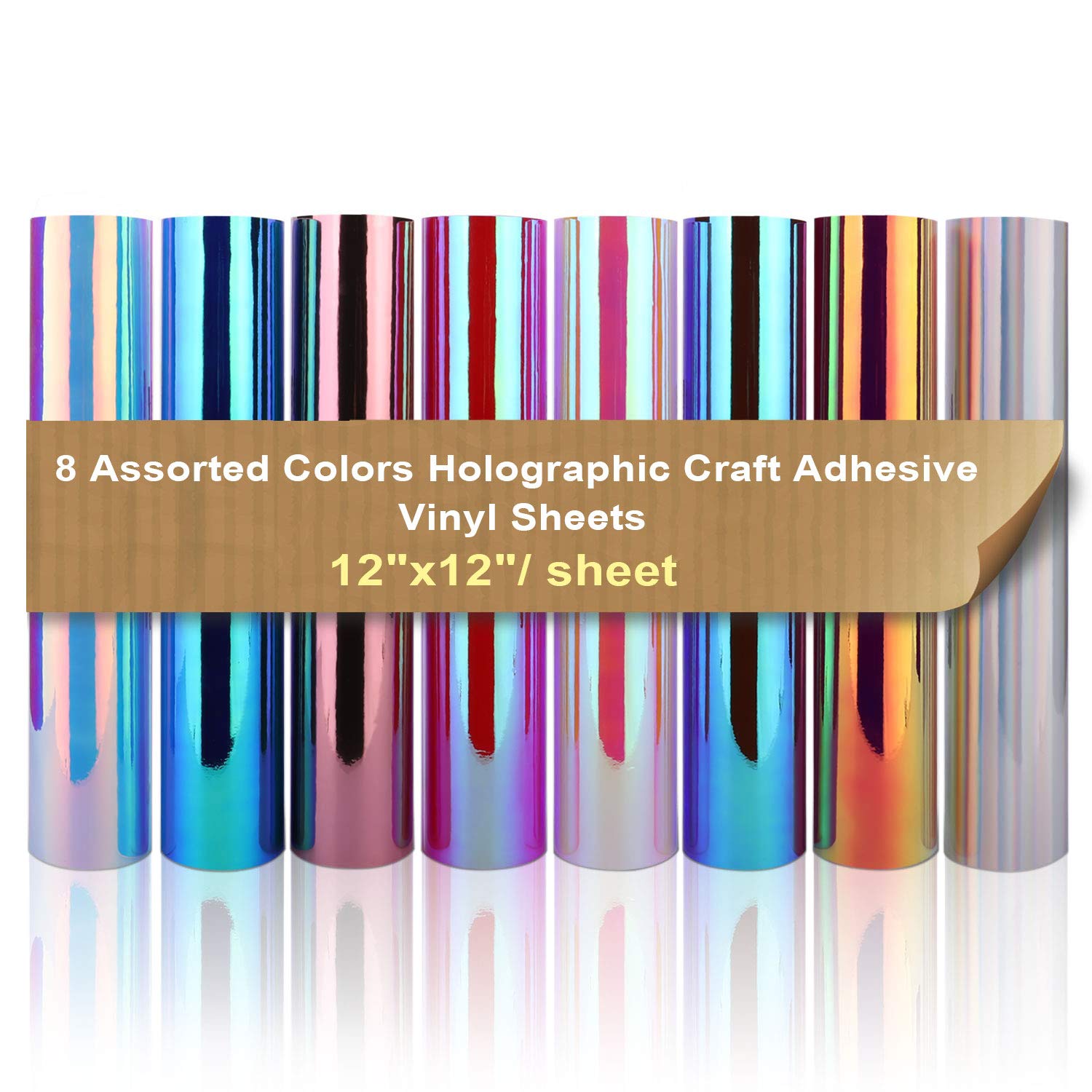 Buy VINYL FROG Holographic Adhesive Vinyl Pack 12" x 12" 8 Sheets