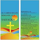 Fankya 240pcs Spanish Gospel Tracts Religious Christian Valentine Cards Roman Road Salvation Tracts Serenity Catholic Prayer Bible Verse Pocket Jesus for Evangelism Easter Party (Camino Romano 3)