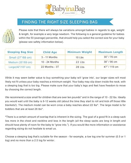 1 tog newborn sleeping bag