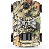 WOSODA Trail Camera, Waterproof 16MP 1080P Hunting Game Camera, Wildlife Camera with IR LEDs Night Vision, for Home Security 