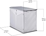 Panana Plastic Garden Storage Outdoor Furniture White 132 x 72 x 99 cm view 8