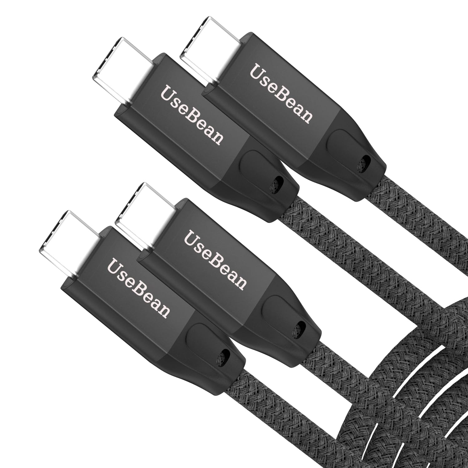 UseBean USB C to USB C Cable 100W 0.5M(2 Pack), USB C 3.2 Gen 2X2 20Gbps Data Transfer 4K@60Hz Video Display Type-C PD Charger Cord, for iPhone 15 Pro Max, MacBook Pro, iPad Pro, Galaxy S24/S23