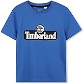 Timberland Kids Short Sleeve T-Shirt Graphic Chest Logo, Comfort Soft Cotton Toddler Summer Tees, Casual Kids Cool Crew