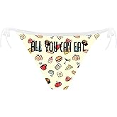 JINKAIJIA Women's Flirty Sexy Funny 3D Printed Low-waisted Tie string High elasticity Underpants Single Party Gifts Briefs