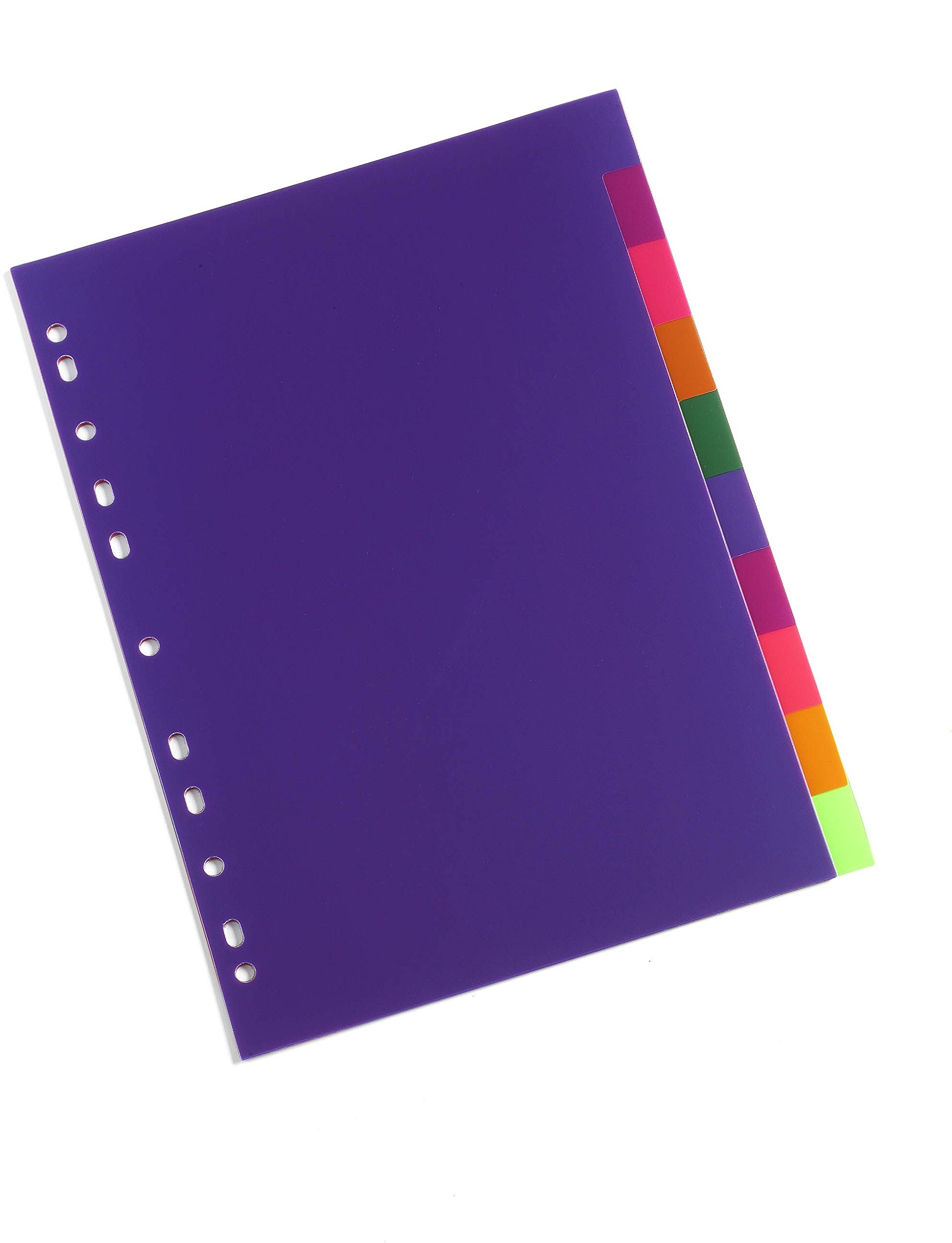 Rexel Translucent Polypropylene 10 Part Divider - Multicoloured