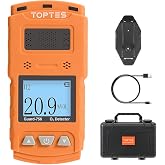 TopTes Guard-756 Upgraded Oxygen Detector, 0-30% VOL, Portable O2 Monitor, 0.5s Fast Response, Rechargeable O2 Gas Detector, with Vibe, Light &amp; Sound Alarms, Dust and Explosion Proof, for Work, Home