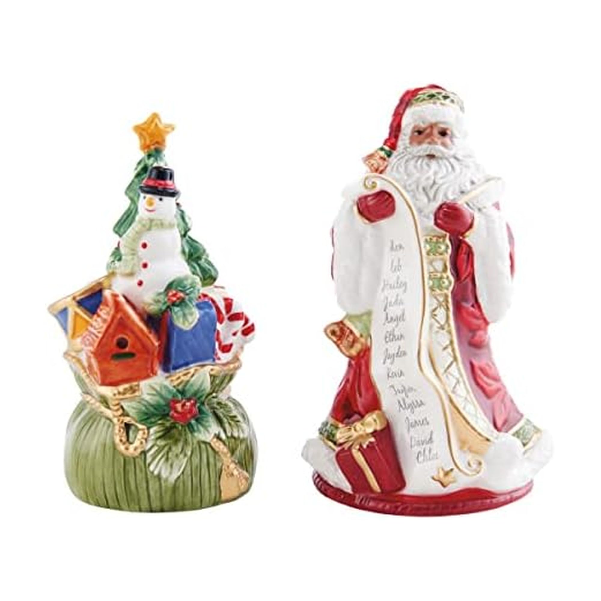 Fitz and Floyd Fitz & Floyd Holiday Home African American Salt and Pepper, Multicolored