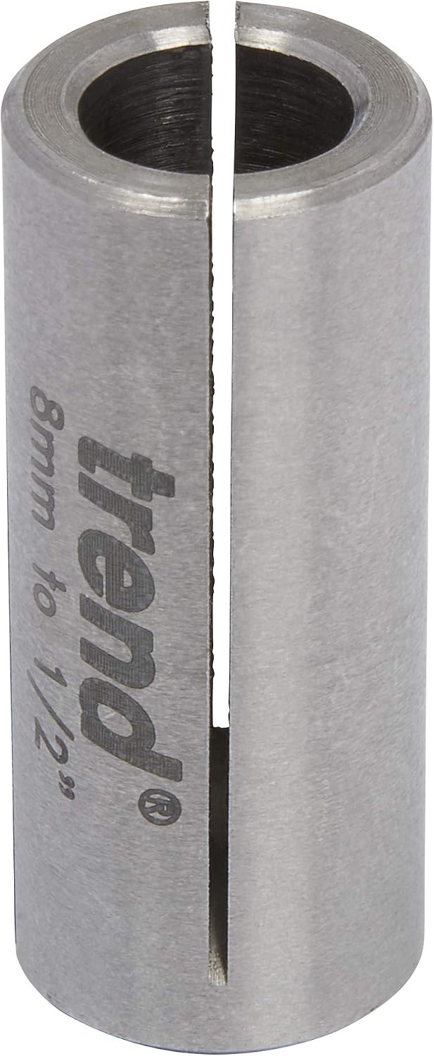 Trend 8mm Precision Multi-Slit Collet for Trend T10 / T11 / T12 / T14 Routers, CLT/T10/8, Silver