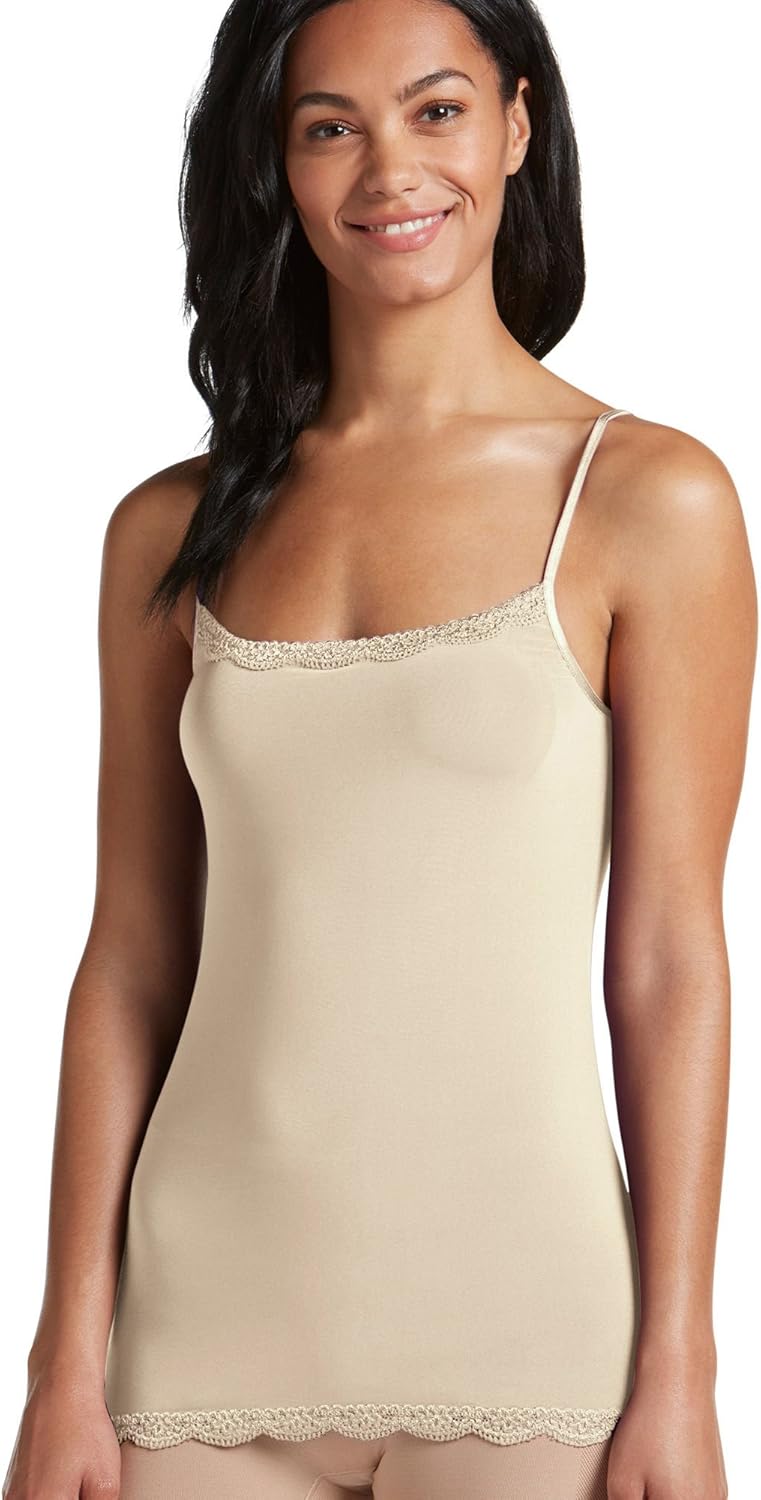 Jockey Women's Tops No Panty Line Promise Lace Camisole at  Women’s Clothing store
