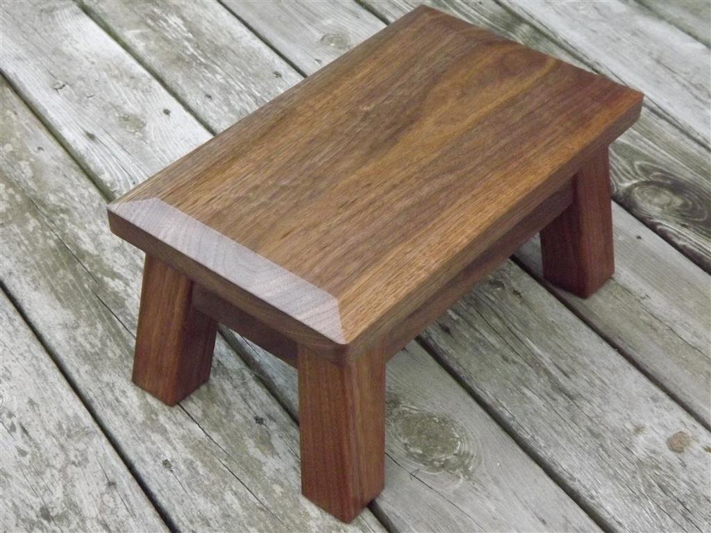 Solid Walnut Wood Step Stool Foot Stool Buy Online In Malta At Desertcart