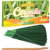 SCENTORINI Citronella Incense Sticks, 120 PCS | Scented Incense Sticks for Home, Patio, Garden, Camping &amp; Outdoor Use