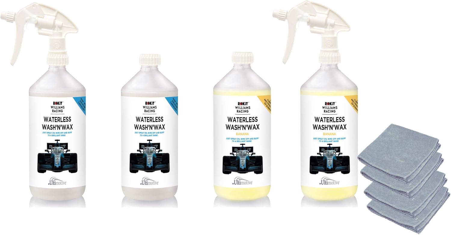 Rokit Williams Racing Waterless Car Cleaning Kit with 2 x 1L Original