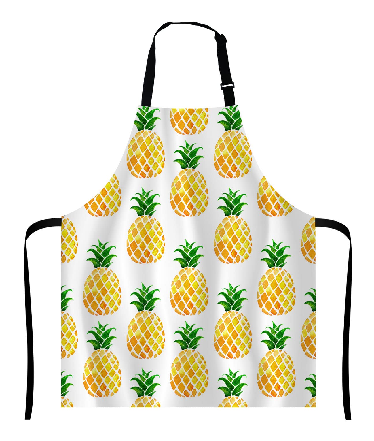 Wasach Funny Hipster Baking Apron, Novelty Cooking Chef Present For Men and Womens Baking Present Full BBQ Grilling Kitchen Aprons Pineapple
