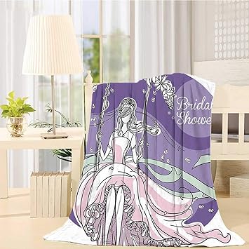 Amazon Com Hitecera Bridal Shower Decorations Soft Throw Blanket
