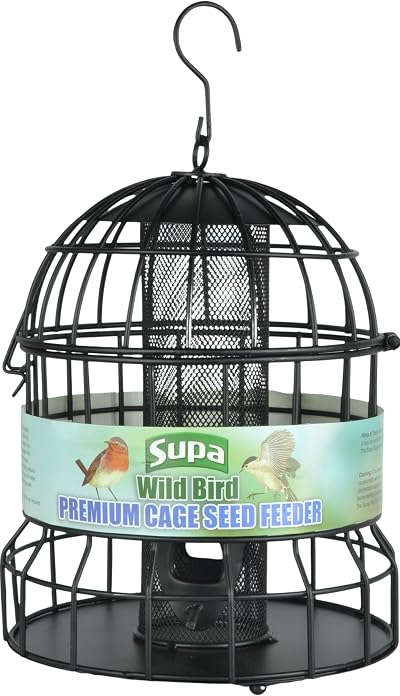Supa Premium Wild Bird Cage Seed & Sunflower Hearts Feeder Deters Squirrels
