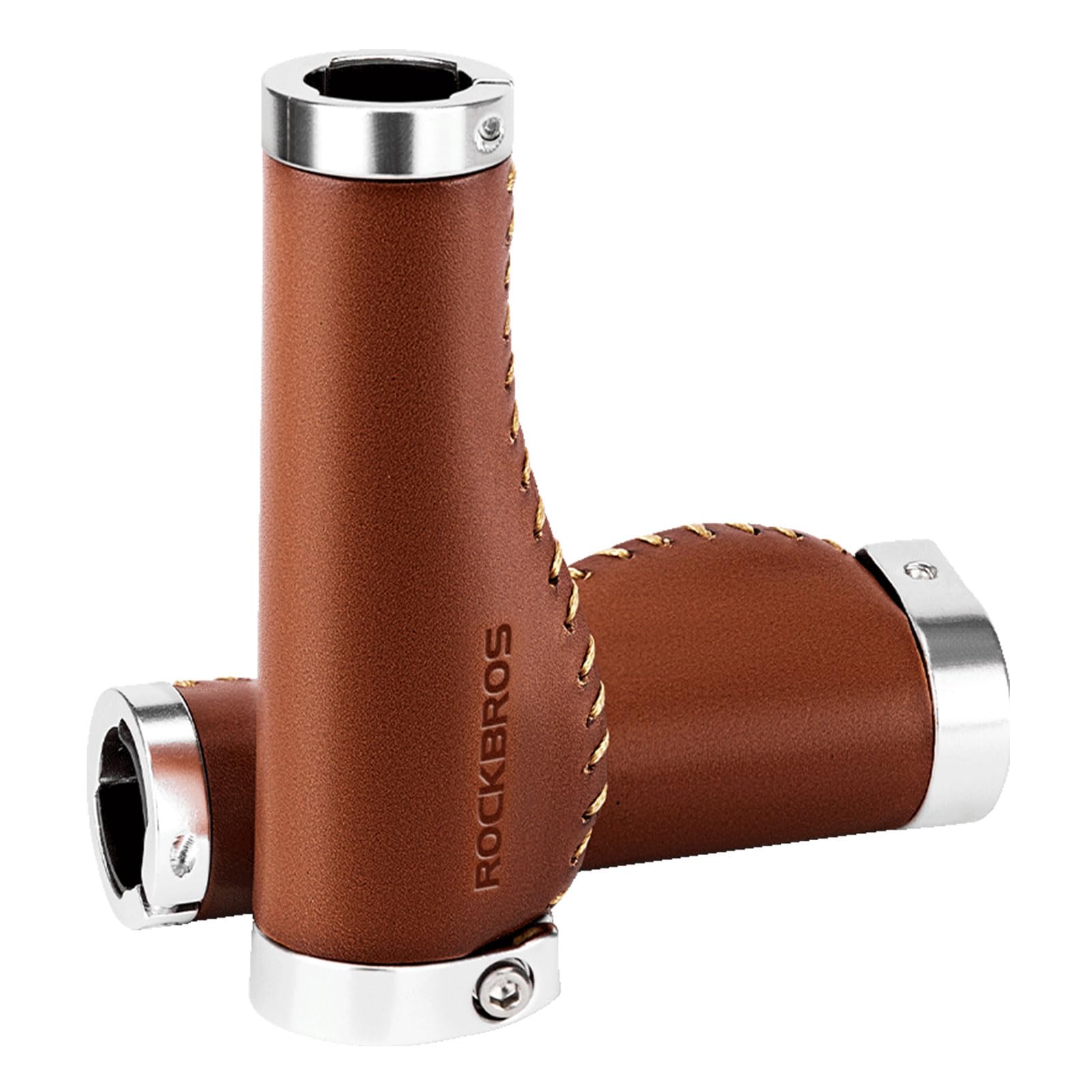 ROCKBROS Bicycle Grips MTB Retro Handlebar Grips Ergonomic Design Dual Lock-On Anti-slip for Mountain, Road, Trekking, City, Folding Bike 22.2 mm